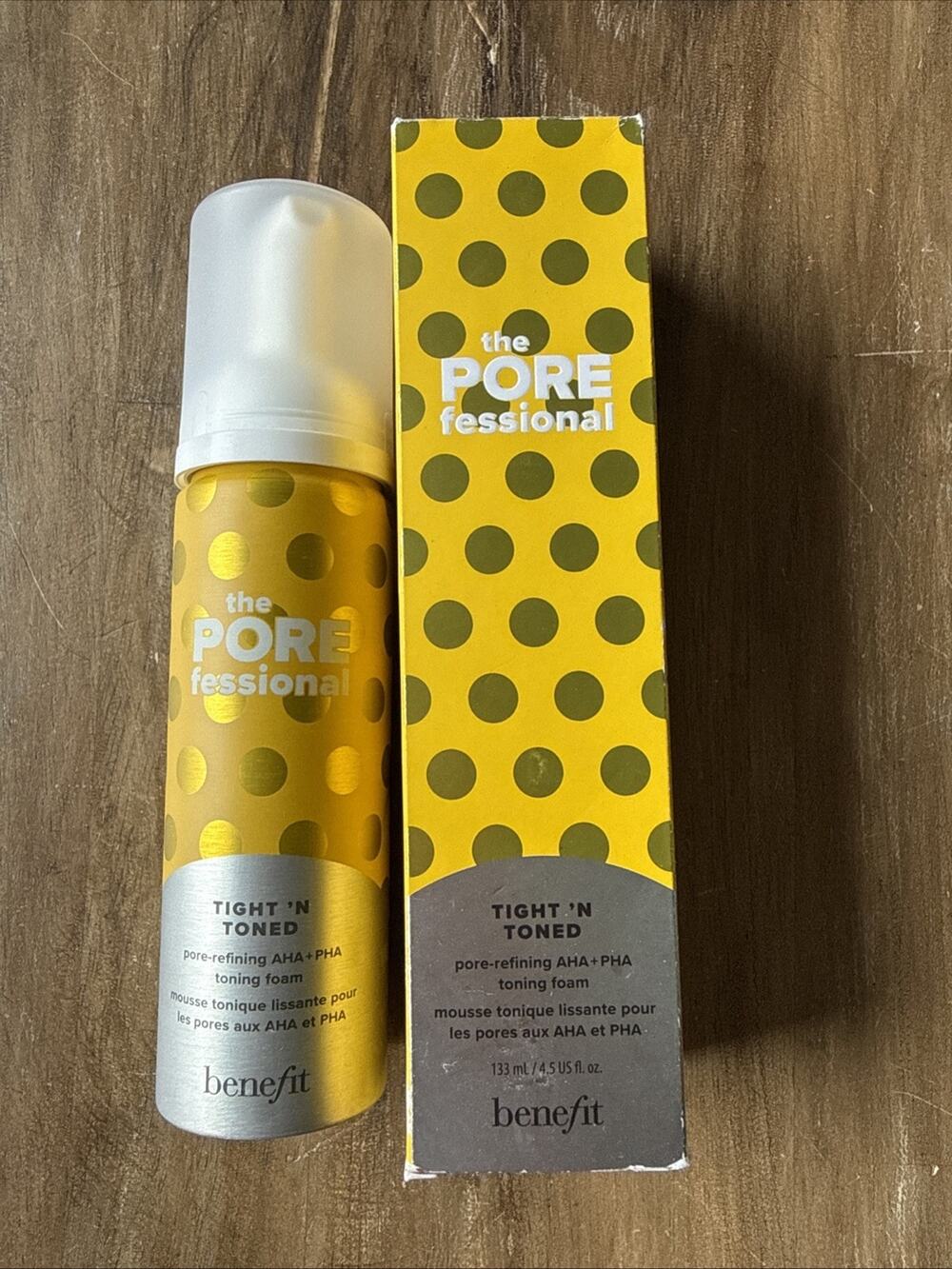 Benefit POREfessional Tight N Toned AHA PHA Pore Refining Toning Foam 4.5oz NEW